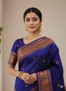 Royal Blue Banarasi Weave – BlueBanarasi-3